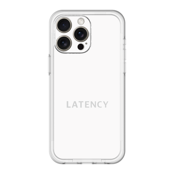 スリムプロテクションプレミアムケース［ LATENCY - Logotype - White ］