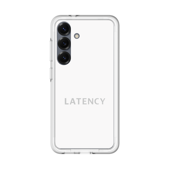 スリムプロテクションプレミアムケース［ LATENCY - Logotype - White ］