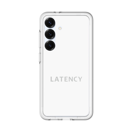 スリムプロテクションプレミアムケース［ LATENCY - Logotype - White ］