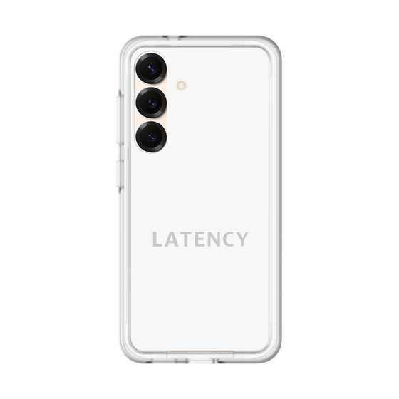 スリムプロテクションプレミアムケース［ LATENCY - Logotype - White ］
