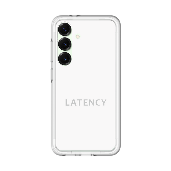 スリムプロテクションプレミアムケース［ LATENCY - Logotype - White ］