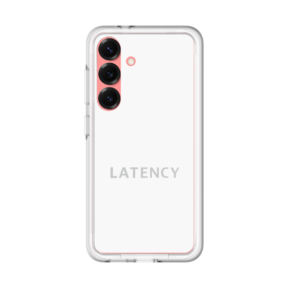 スリムプロテクションプレミアムケース［ LATENCY - Logotype - White ］