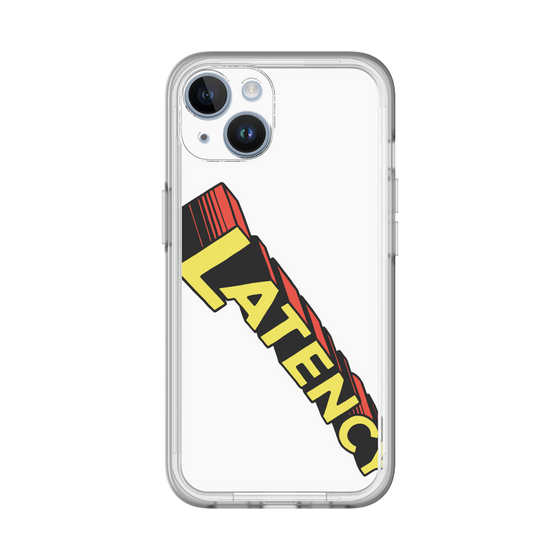 スリムプロテクションプレミアムケース［ LATENCY - Rock logo - White ］