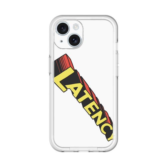スリムプロテクションプレミアムケース［ LATENCY - Rock logo - White ］