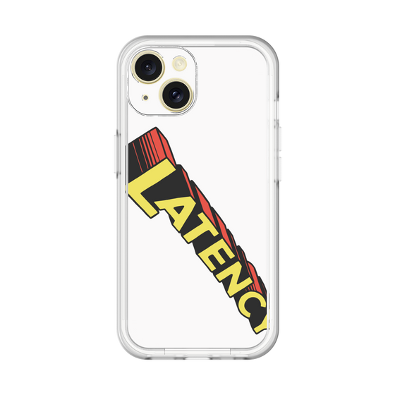 スリムプロテクションプレミアムケース［ LATENCY - Rock logo - White ］