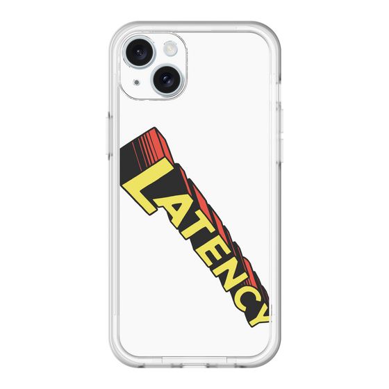 スリムプロテクションプレミアムケース［ LATENCY - Rock logo - White ］