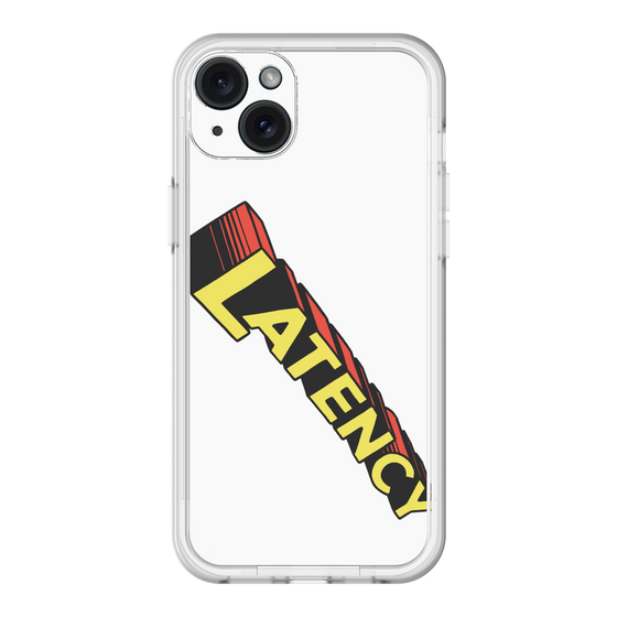 スリムプロテクションプレミアムケース［ LATENCY - Rock logo - White ］