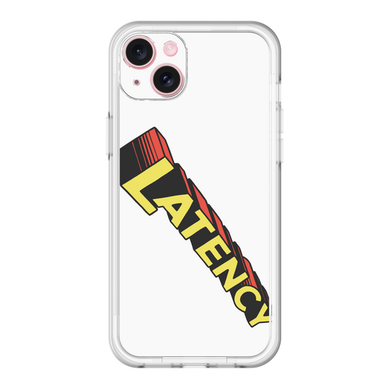 スリムプロテクションプレミアムケース［ LATENCY - Rock logo - White ］