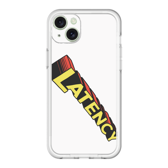 スリムプロテクションプレミアムケース［ LATENCY - Rock logo - White ］