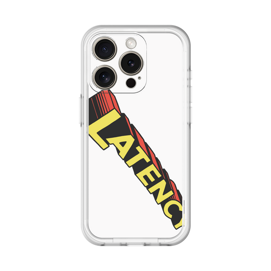 スリムプロテクションプレミアムケース［ LATENCY - Rock logo - White ］