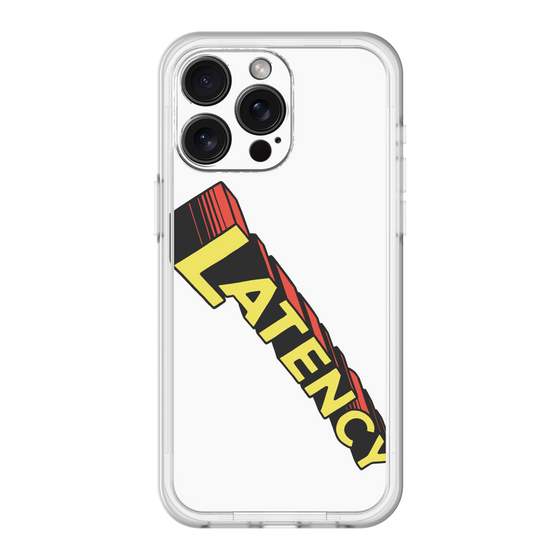 スリムプロテクションプレミアムケース［ LATENCY - Rock logo - White ］