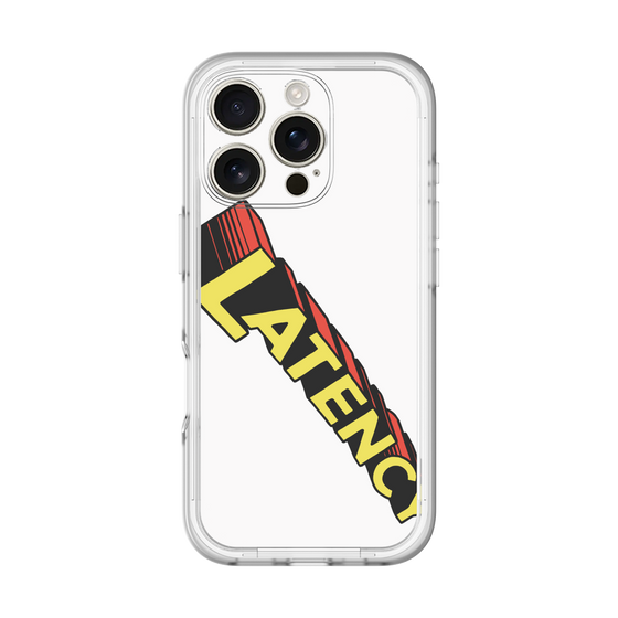 スリムプロテクションプレミアムケース［ LATENCY - Rock logo - White ］