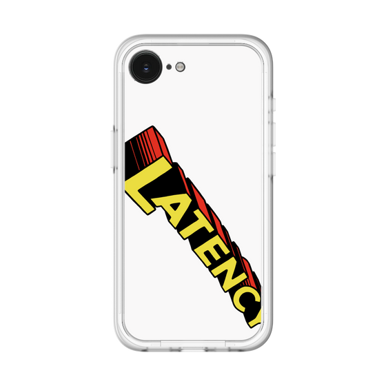 スリムプロテクションプレミアムケース［ LATENCY - Rock logo - White ］
