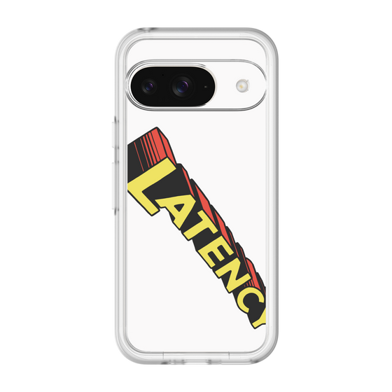 スリムプロテクションプレミアムケース［ LATENCY - Rock logo - White ］