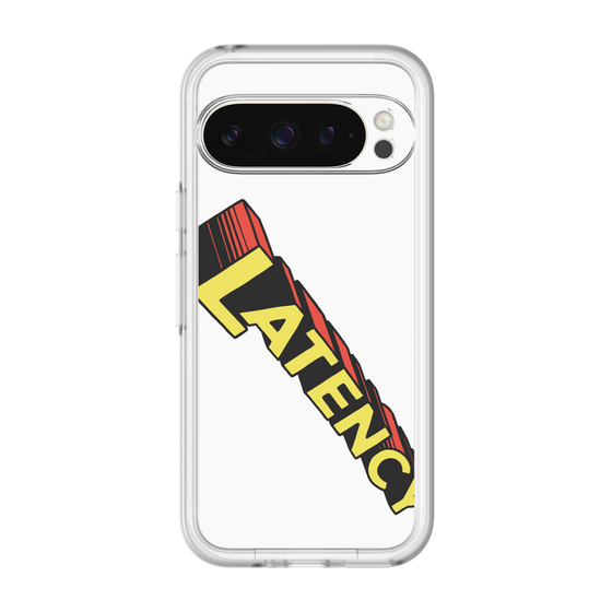 スリムプロテクションプレミアムケース［ LATENCY - Rock logo - White ］