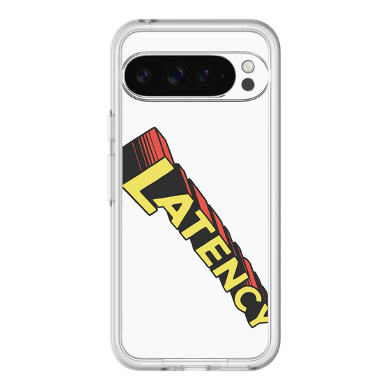 スリムプロテクションプレミアムケース［ LATENCY - Rock logo - White ］