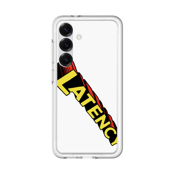 スリムプロテクションプレミアムケース［ LATENCY - Rock logo - White ］