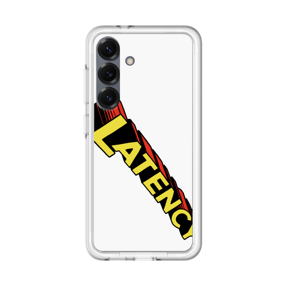 スリムプロテクションプレミアムケース［ LATENCY - Rock logo - White ］