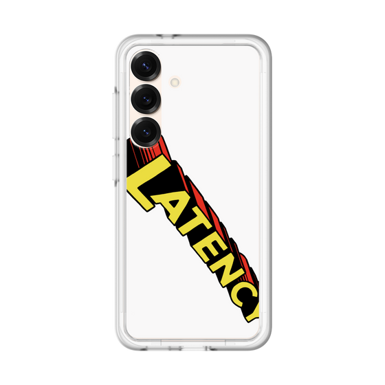 スリムプロテクションプレミアムケース［ LATENCY - Rock logo - White ］