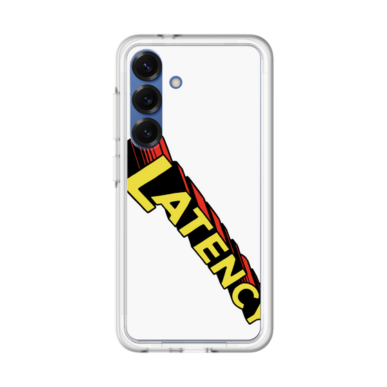 スリムプロテクションプレミアムケース［ LATENCY - Rock logo - White ］