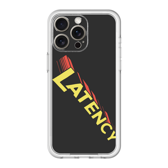 スリムプロテクションプレミアムケース［ LATENCY - Rock logo - Black ］