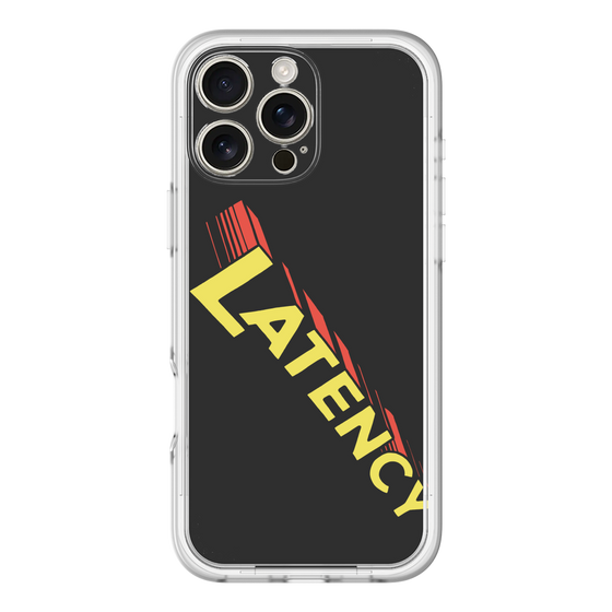 スリムプロテクションプレミアムケース［ LATENCY - Rock logo - Black ］