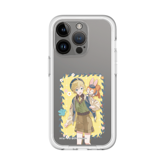 スリムプロテクションプレミアムケース［ 初音ミク×クッピーラムネ - 鏡音レン×クッピー - 等身イラスト1 ］