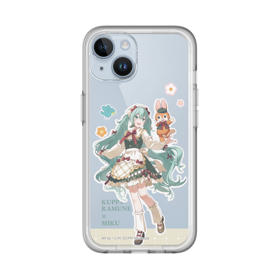 スリムプロテクションプレミアムケース［ 初音ミク×クッピーラムネ - 初音ミク×クッピー - 等身イラスト2 ］