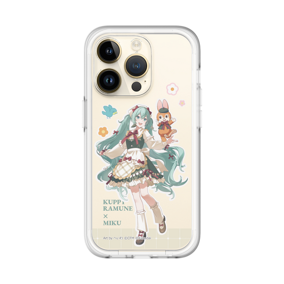 スリムプロテクションプレミアムケース［ 初音ミク×クッピーラムネ - 初音ミク×クッピー - 等身イラスト2 ］