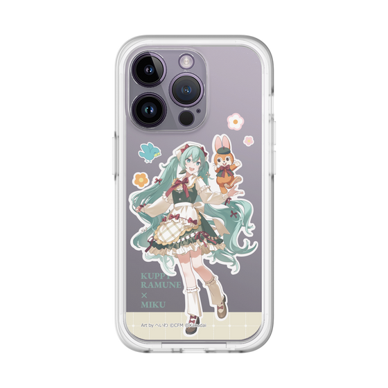 スリムプロテクションプレミアムケース［ 初音ミク×クッピーラムネ - 初音ミク×クッピー - 等身イラスト2 ］