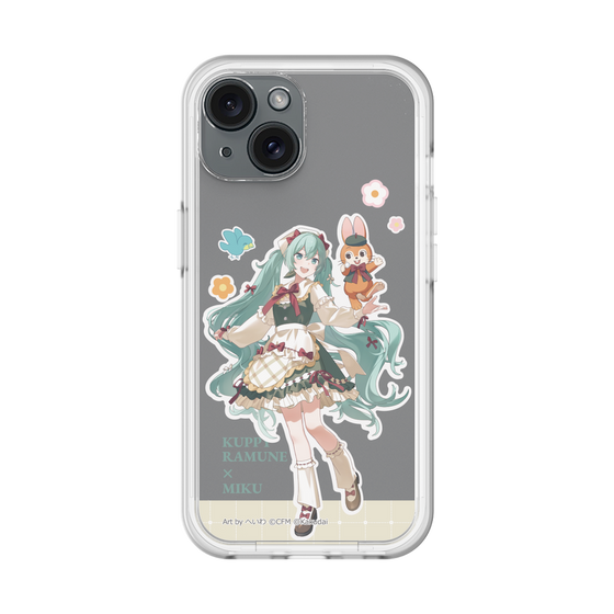 スリムプロテクションプレミアムケース［ 初音ミク×クッピーラムネ - 初音ミク×クッピー - 等身イラスト2 ］