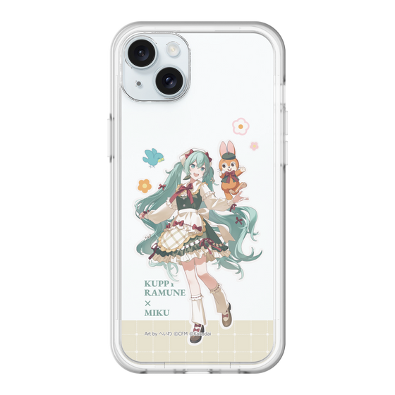 スリムプロテクションプレミアムケース［ 初音ミク×クッピーラムネ - 初音ミク×クッピー - 等身イラスト2 ］
