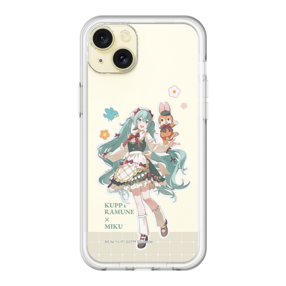 スリムプロテクションプレミアムケース［ 初音ミク×クッピーラムネ - 初音ミク×クッピー - 等身イラスト2 ］