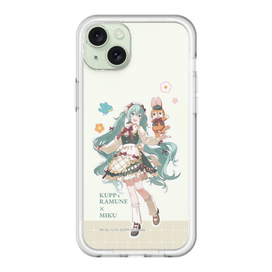 スリムプロテクションプレミアムケース［ 初音ミク×クッピーラムネ - 初音ミク×クッピー - 等身イラスト2 ］