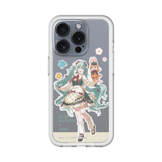 スリムプロテクションプレミアムケース［ 初音ミク×クッピーラムネ - 初音ミク×クッピー - 等身イラスト2 ］