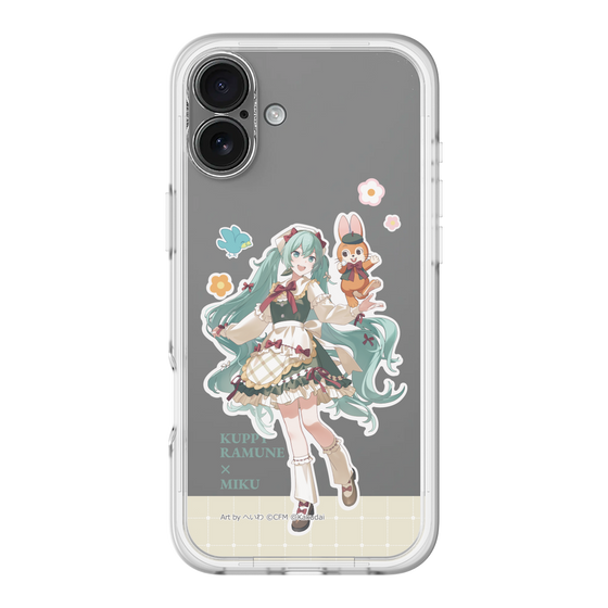 スリムプロテクションプレミアムケース［ 初音ミク×クッピーラムネ - 初音ミク×クッピー - 等身イラスト2 ］