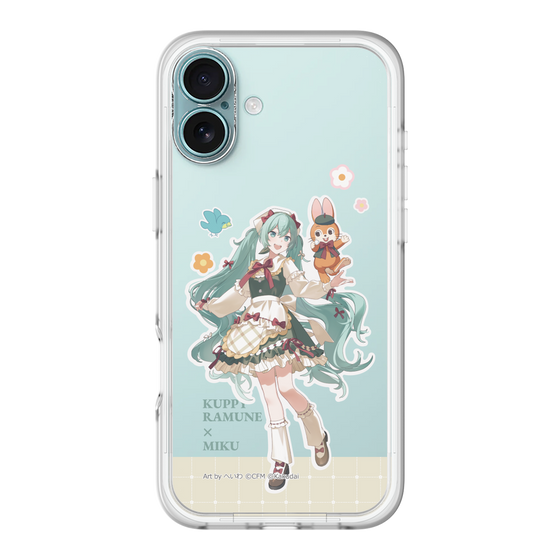 スリムプロテクションプレミアムケース［ 初音ミク×クッピーラムネ - 初音ミク×クッピー - 等身イラスト2 ］