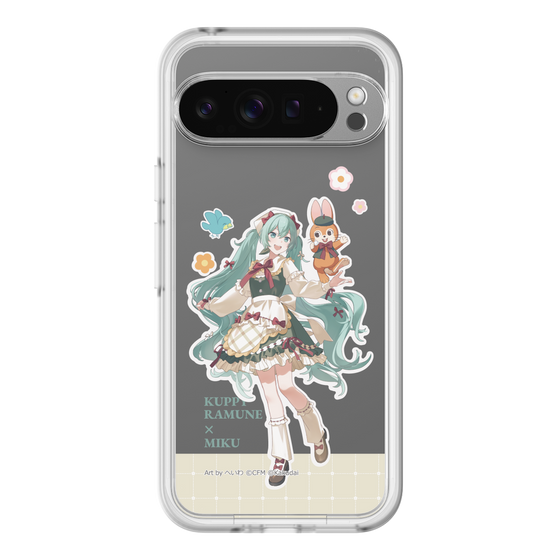 スリムプロテクションプレミアムケース［ 初音ミク×クッピーラムネ - 初音ミク×クッピー - 等身イラスト2 ］