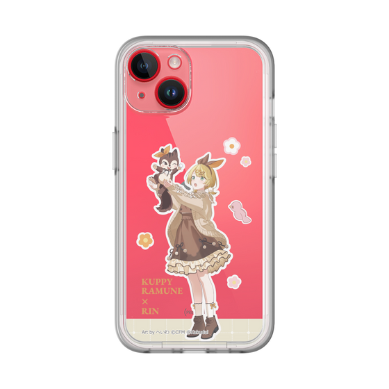 スリムプロテクションプレミアムケース［ 初音ミク×クッピーラムネ - 鏡音リン×ラム - 等身イラスト2 ］
