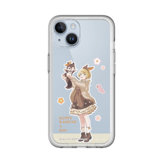 スリムプロテクションプレミアムケース［ 初音ミク×クッピーラムネ - 鏡音リン×ラム - 等身イラスト2 ］