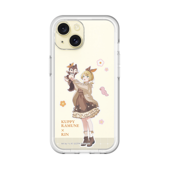 スリムプロテクションプレミアムケース［ 初音ミク×クッピーラムネ - 鏡音リン×ラム - 等身イラスト2 ］