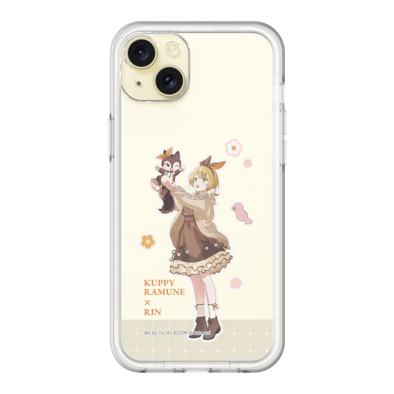 スリムプロテクションプレミアムケース［ 初音ミク×クッピーラムネ - 鏡音リン×ラム - 等身イラスト2 ］