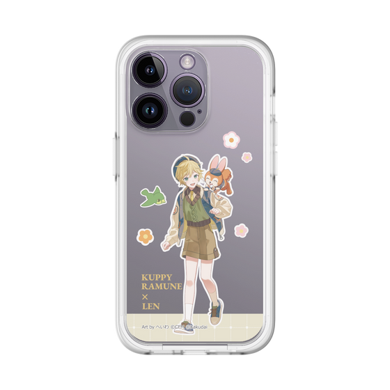 スリムプロテクションプレミアムケース［ 初音ミク×クッピーラムネ - 鏡音レン×クッピー - 等身イラスト2 ］
