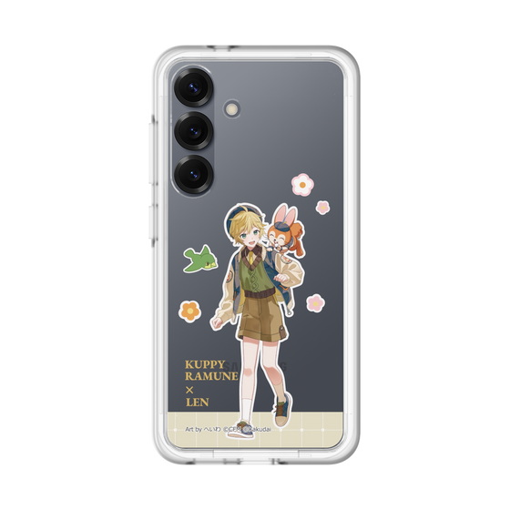 スリムプロテクションプレミアムケース［ 初音ミク×クッピーラムネ - 鏡音レン×クッピー - 等身イラスト2 ］