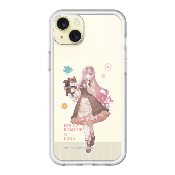スリムプロテクションプレミアムケース［ 初音ミク×クッピーラムネ - 巡音ルカ×ラム - 等身イラスト2 ］