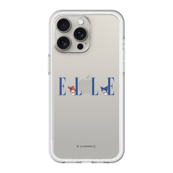 スリムプロテクションプレミアムケース［ ELLE×マイメロディ＆クロミ - ロゴ ］