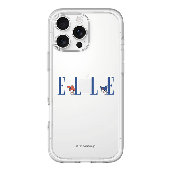 スリムプロテクションプレミアムケース［ ELLE×マイメロディ＆クロミ - ロゴ ］
