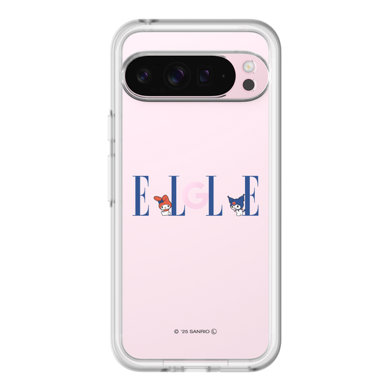 スリムプロテクションプレミアムケース［ ELLE×マイメロディ＆クロミ - ロゴ ］