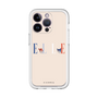 スリムプロテクションプレミアムケース［ ELLE×マイメロディ＆クロミ - ロゴ - ベージュ ］
