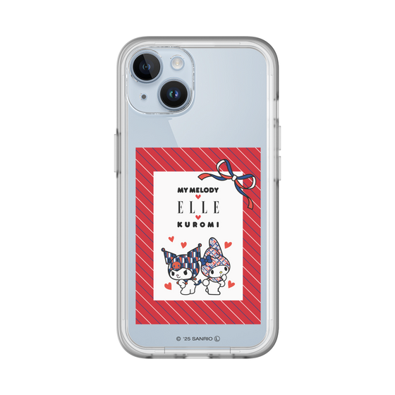 スリムプロテクションプレミアムケース［ ELLE×マイメロディ＆クロミ - トリコロールカラーグラフィック1 ］